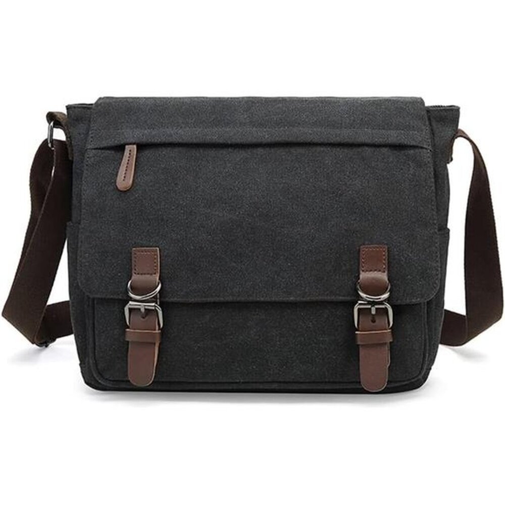 canvas messenger bag crossbody shoulder bag laptop travel vintage men women